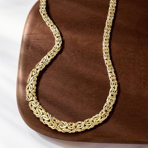 Ross-Simons 10kt Yellow Gold Graduated Byzantine Necklace3