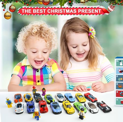 Advent Calendar 2026,Cars 24 Days Christmas Countdown Toys Set, 8 Holiday-Themed Cars And Accessories with Playmat, Gift & Toys for Kids 3 Years Old & Older - image 6