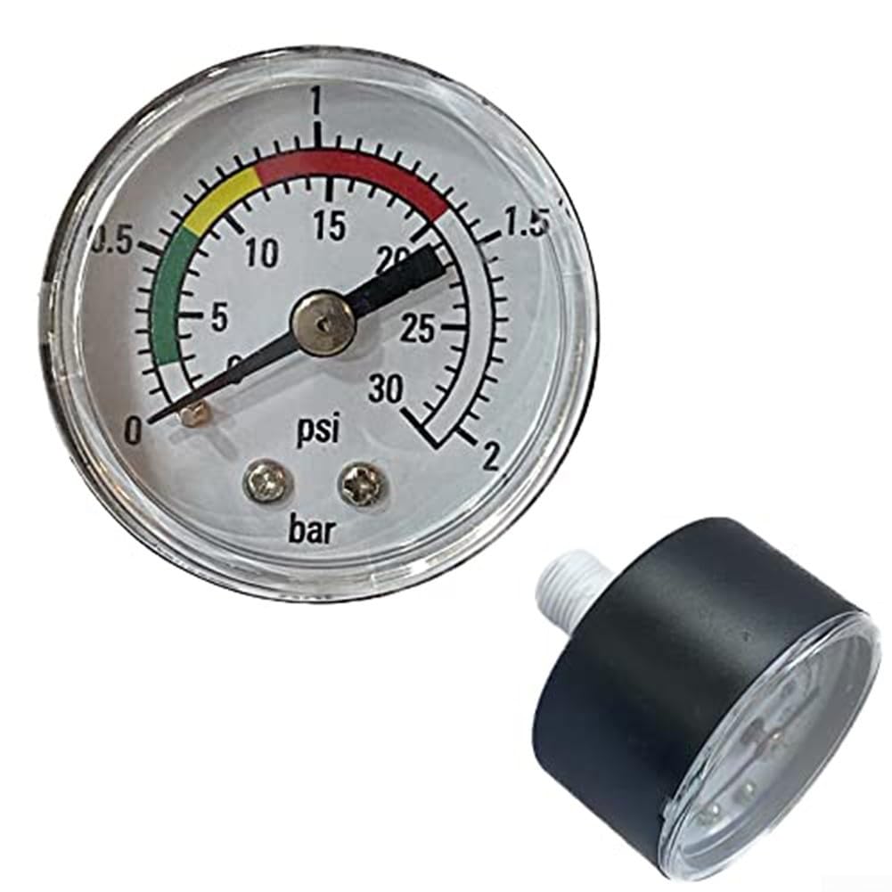 Stainless Steel Pressure Gauge Replacement Kit, for Intex 11224 14-16 Inch Sand Filter Pump with O-Ring Dual Scale-Measurement System