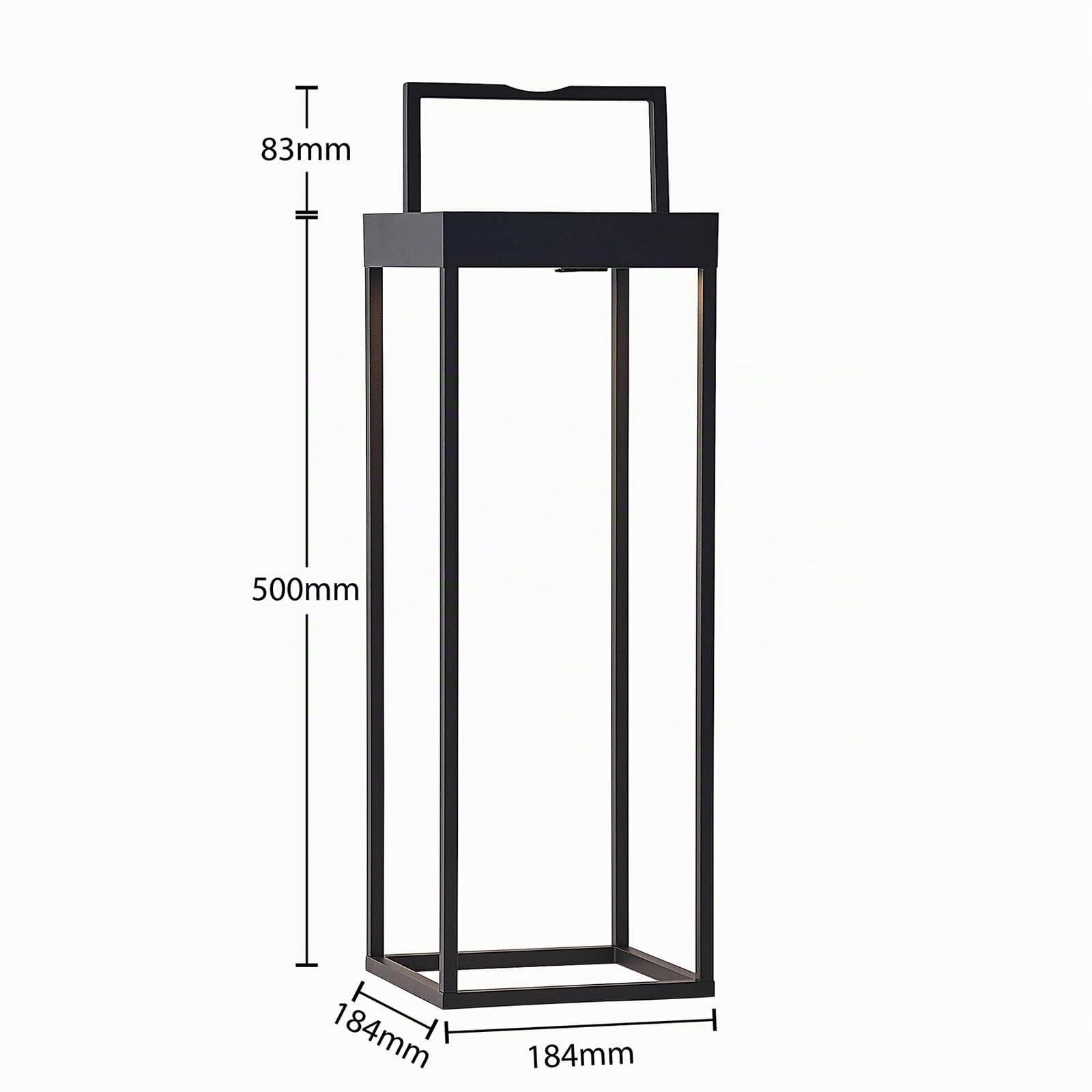 Lucande LED Solarleuchten Lynzy dimmbar (Modern) in Schwarz aus Aluminium (1 flammig,) - Solarlampe Solarleuchte Garten