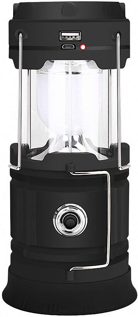 Multifunction New Ultra Bright LED Rechargeable Camping Lantern with Hanging Outdoor Waterproof Flashlight for Hiking Fishing Power Cuts and More