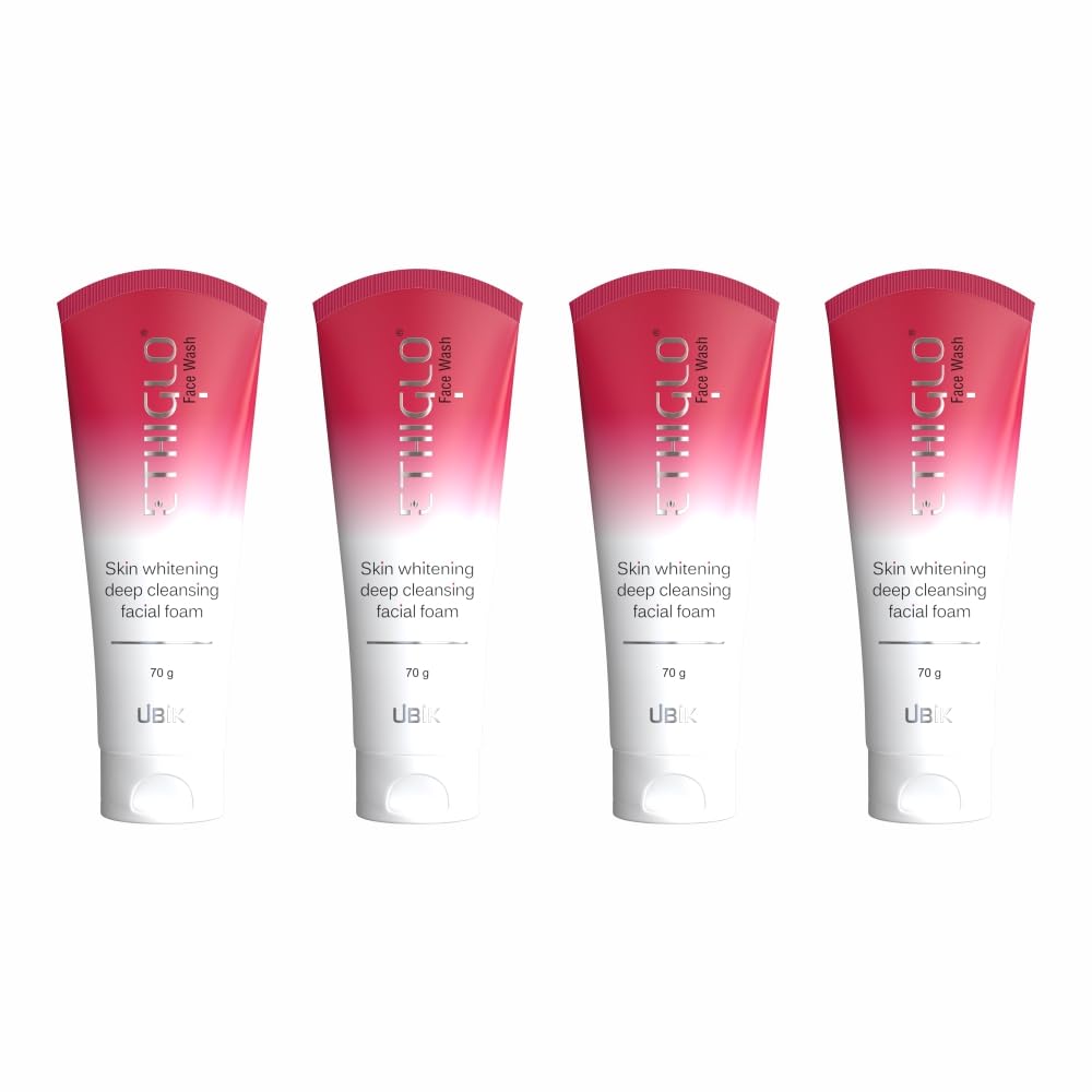 Ethiglo Deep Cleansing Facial Foam Face Wash for Healthy, Soft and Smooth Skin | Removes Dirt, Impurities and Excess Oil | Suitable for normal to oily and acne prone skin | Pack of 4 (70gm)