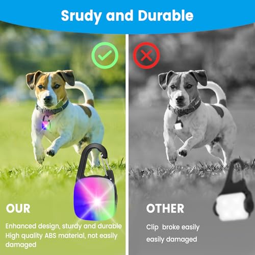 Dgmsuoot Dog Light, 2 Pack Clip On Dog Collar Light With 4 Rgb Color Changing Modes, Rechargeable Dog Lights For Night Walking, Waterproof Safety Light For Running thumb #5