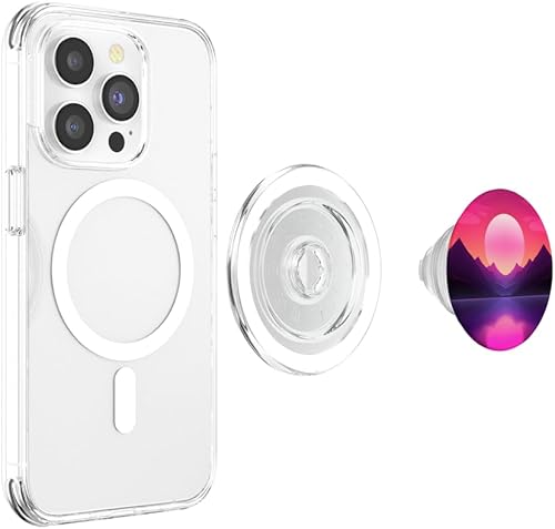 Miniatura 4 de Retrowave 80s Vaporwave Sunset Synthwave PopSockets MagSafe PopGrip for iPhone