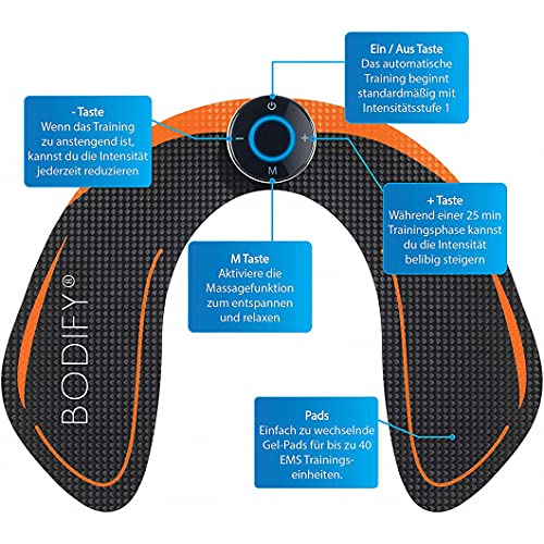 Bodify® EMS Hip Trainer – Attivazione della muscolatura dei Glutei! – Attivazione Muscolare – Allenamento EMS – Allenamento dei Glutei – per Uomini e Donne L'Originale