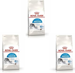 ROYAL CANIN Indoor 27 | Pack of 3 | 3 x 400 g | Dry Food for Domestic Cats up to 7 Years | With Adapted Energy Content | To Support and Promote Digestion product image