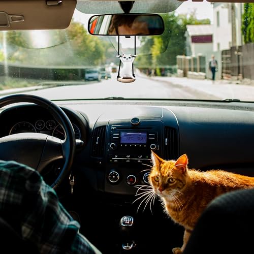 50% Off Cute Cat Rearview Mirror Pendant Car Decor