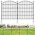 Decorative Garden Metal Fence 10 Pack, 32 in (H) x 23.6 ft (L) No Dig Dog Animal Barrier for Yard, Animal Ground Stakes Fencing for Garden, Patio, Flower Bed