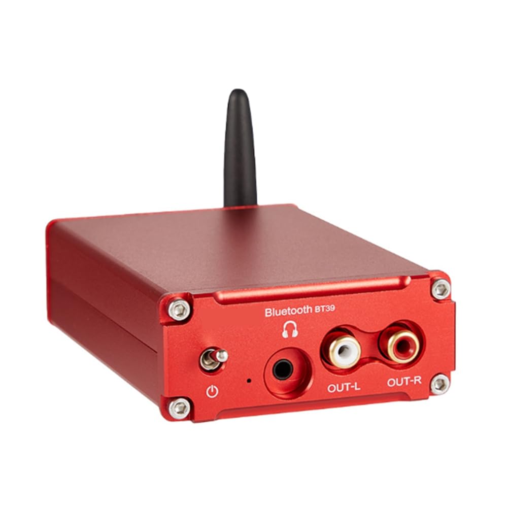 Bezstratny dekoder HiFi QCC5125 ES9039Q2M HD Bluetooth 5.0 bezprzewodowy adapter odbiornika -dekodowanie DC12 V czerwony