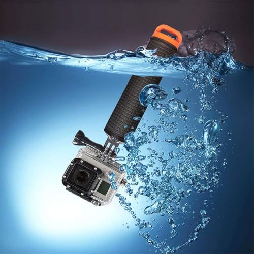 Image of Reflex Camera Floating Hand Grip - Waterproof Pole Handle Mount for GoPro Hero, Fusion, AKASO, DJI Osmo Action Cameras - Secure Floating Handle for Water Sports & Underwater Filming