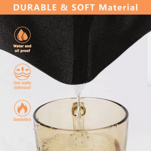 Image of Shelf Liner Kitchen Drawer Liner Cabinet Liners Non-Adhesive Refrigerator Liners with Waterproof Durable Table Place Mat for Cupboard Shelves Pantry Bathroom Drawer Tool Box-Black, 24 x 236 inches