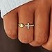 Cross Rings for Teen Girls Silver/Gold Heart Ring Cubic Zirconia Adjustable Ring Inspirational Pray Cross Heart Religious Christian Faith Jewelry Gifts for Her(Gold)8#