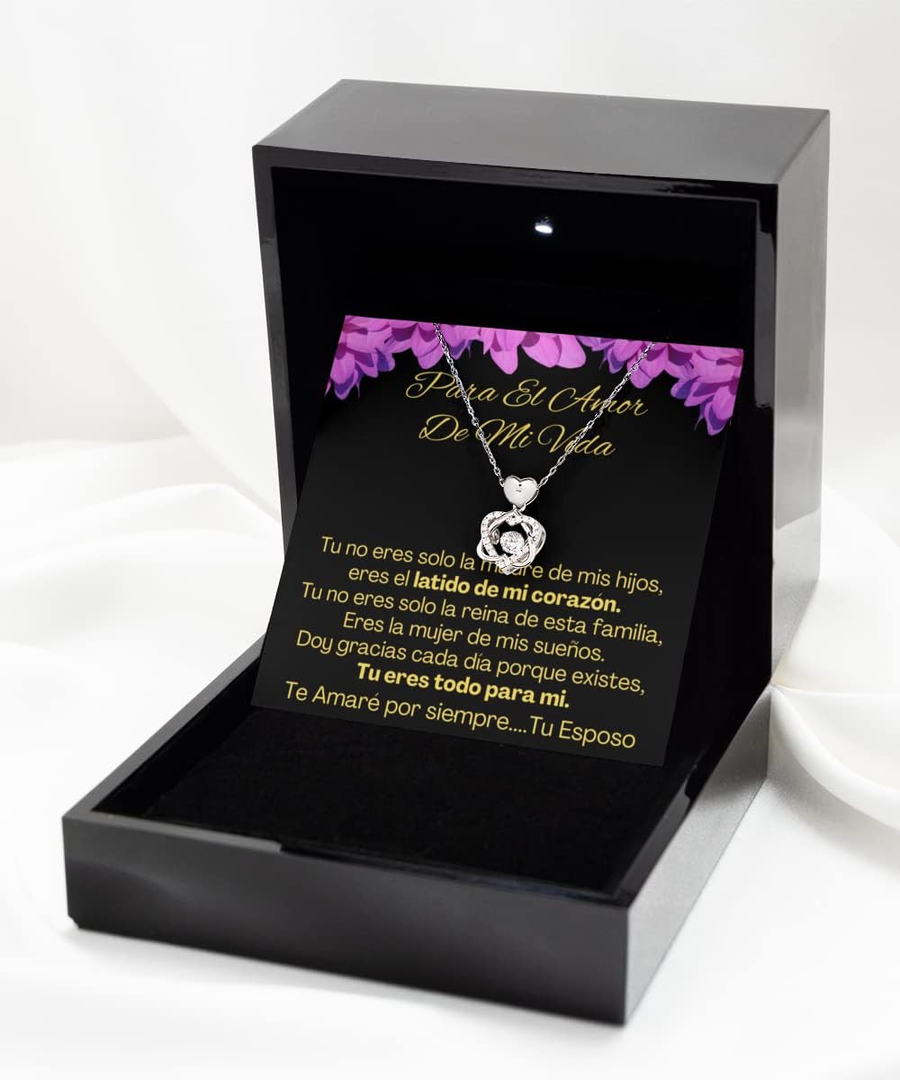 Cadena de plata para esposa con mensaje personalizado, Regalo de aniversario de boda o navidad, pendiente para mujer