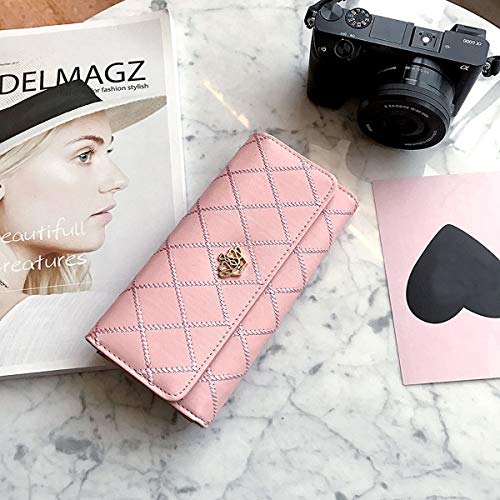 ZhengYue PU Leather Wallet for Women Crown Ladies Girls Coin Zipper Long Purse,Female's Money Bag with Multiple Card Slots and Card Holders Phone Pocket - Image 6