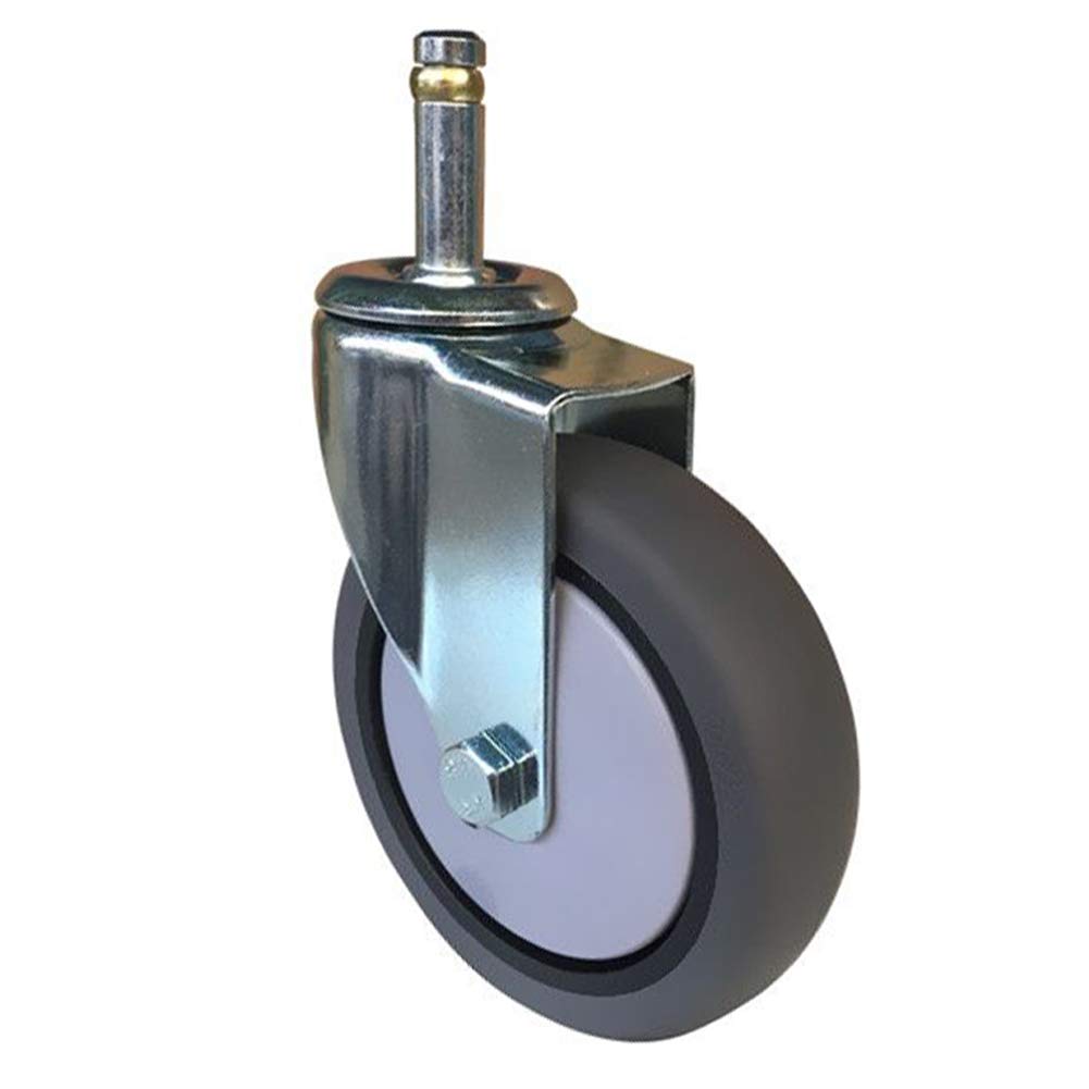 100 mm 4 pulgadas Ruedas giratorias muebles Tallo M11 Con carcasa M15 Silencio Ruedas goma con freno Tarea pesada Soporte de acero inoxidable 400kg Para coche comedor Carro cuna 4 pcs