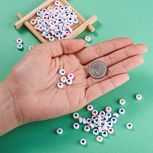 Cheriswely - 350 perline rotonde con cuore