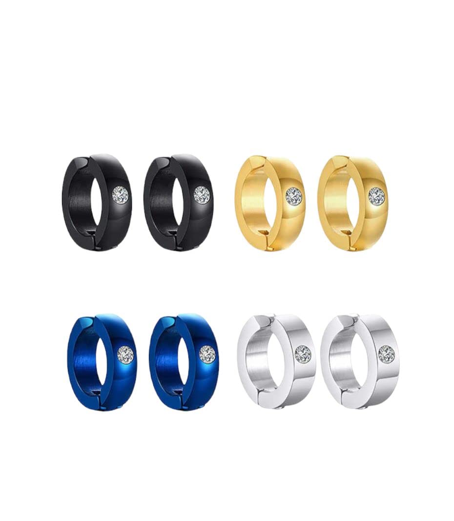 vien Fashion Punk Non-Piercing Ear men's jewelry Earring) Stainless Steel Clip-on Earring For Boys-picture-48