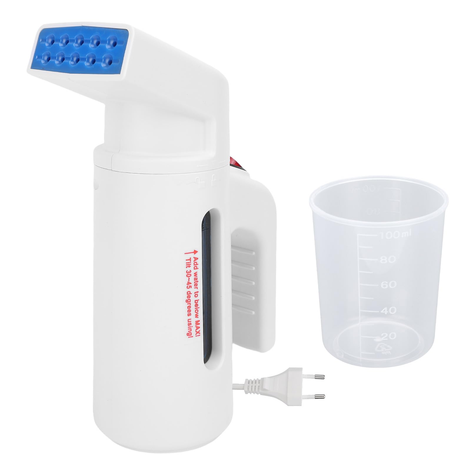 Asixxsix Plancha de Portátil, Eliminador de Arrugas Portátil de 700 W para Ropa con Tanque de Agua de 150 Ml, Calentamiento Rápido, Cable de Alimentación de 1,95 M, Material (Enchufe europeo 220V)