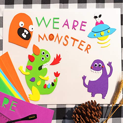 image for 84PACK Foam Craft Sheets 8.5x5.5 inch Eva Color Bulk Foam Paper Set fo