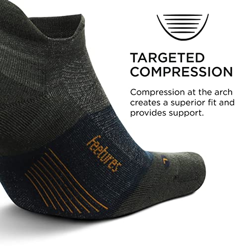 Image of Feetures Merino 10 Max Cushion No Show Tab Ankle Socks - Wool Socks for Women & Men - (1 Pair)