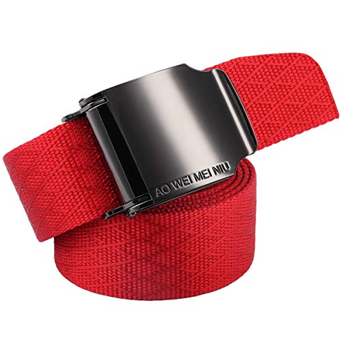 squaregarden Tactical Duty Belts for Men, 1.5 Inch Wide Military Style Nylon Web Belt with Metal Buckle