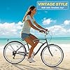NAIZEA Beach Cruiser Bike -7 Speed Commuter Bicycle for Adult Men and Women, 24/26 Inch Wheels Comfortable City Bikes, Multiple Speed Options and Colors #5