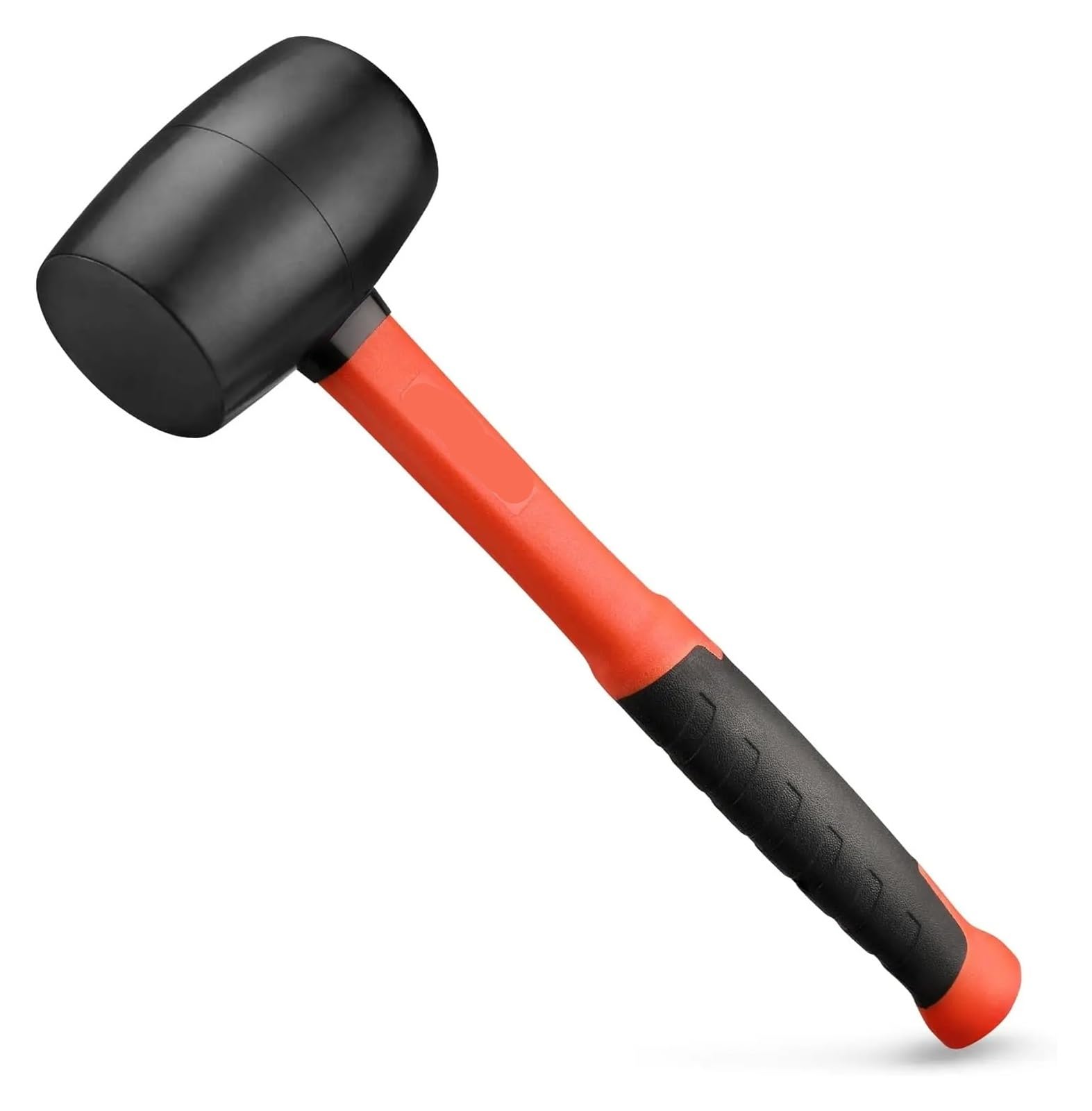 Tent Peg Mallet 16oz Rubber Mallet Hammer with Fiberglass Handle for Camping Flooring Tent Stakes Woodworking