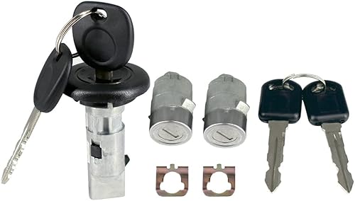 CULMKARI Cilindro de bloqueo de interruptor de encendido con cilindros de bloqueo de puerta delantera para Chevy Silverado Cadillac Escalade GMC CULMKARI Cilindro de bloqueo de interruptor de encendido con cilindros de bloqueo de puerta delantera para Chevy Silverado Cadillac Escalade GMC