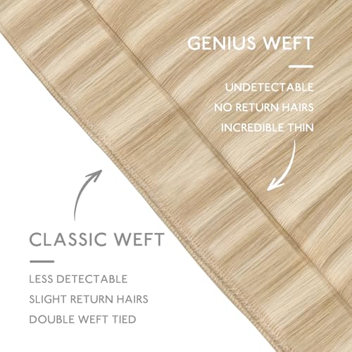 Image of WENNALIFE Sew In Human Hair Genius Weft Extensions Remy Invisible PU Weft