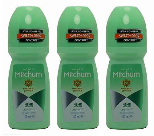 Mitchum AdvancedTM - Desodorante antitranspirante 48 horas sin perfume, 100 ml (3 unidades)