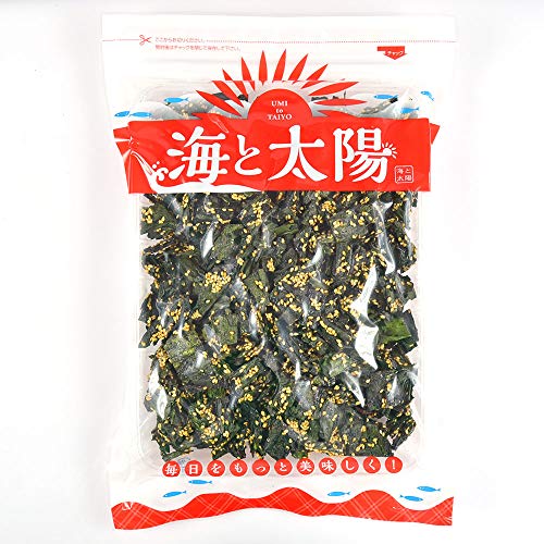 海と太陽 <わかめせんべい140g> 甘めの味 サクサク パリパリ ゴマ 胡麻 ワカメ チップス 海藻 おやつ おつまみ ミネラル