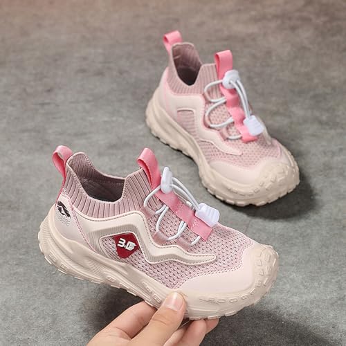 Girls Sneakers Lightweight Breathable Mesh Outdoor Shoes with Elastic Buckle Non Slip Sole for Daily Activities3