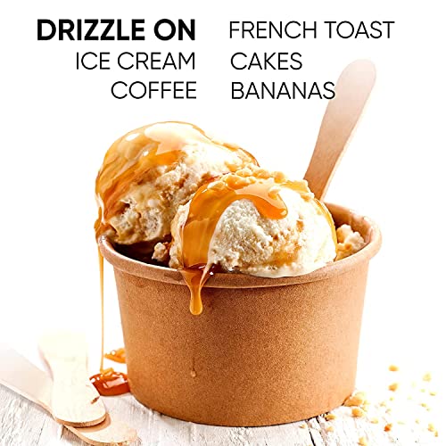 King's Cupboard Organic Caramel Sauce - The Perfect Sauce For Ice Cream, Fruit Dip, Topping Desserts, Caramel Drizzle For Coffee - Gluten-Free, Kosher, Organic, All Natural, 7.7 Oz - Pack 2 #TOP4
