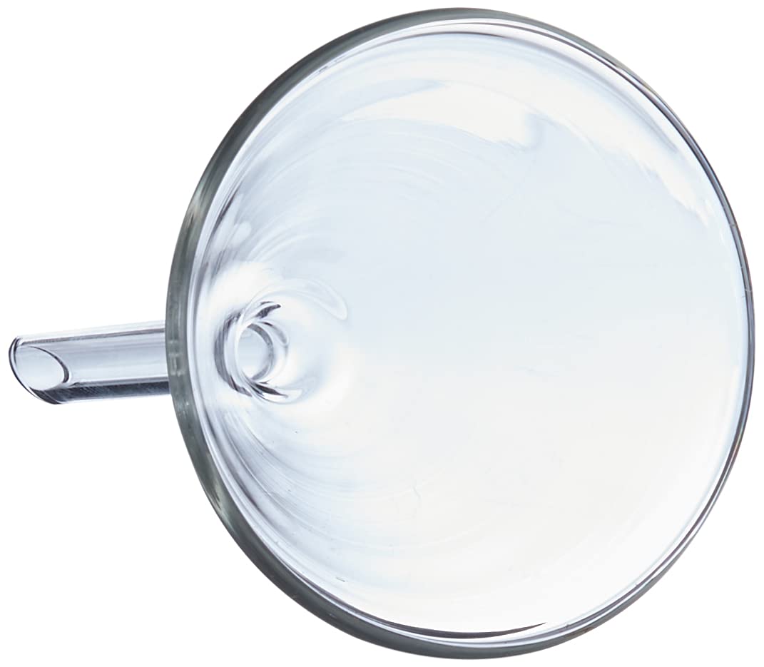 neoLab - Embudo de vidrio de sodio de cal resistente al calor y mango corto - Embudo de cristal de ángulo de 60° con diámetro de 55 mm y longitud del mango - Pequeño embudo químico transparente para