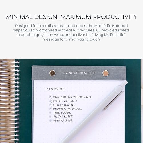Bloc-notes dot grid MäksēLife carnet de planification d'objectifs - 2