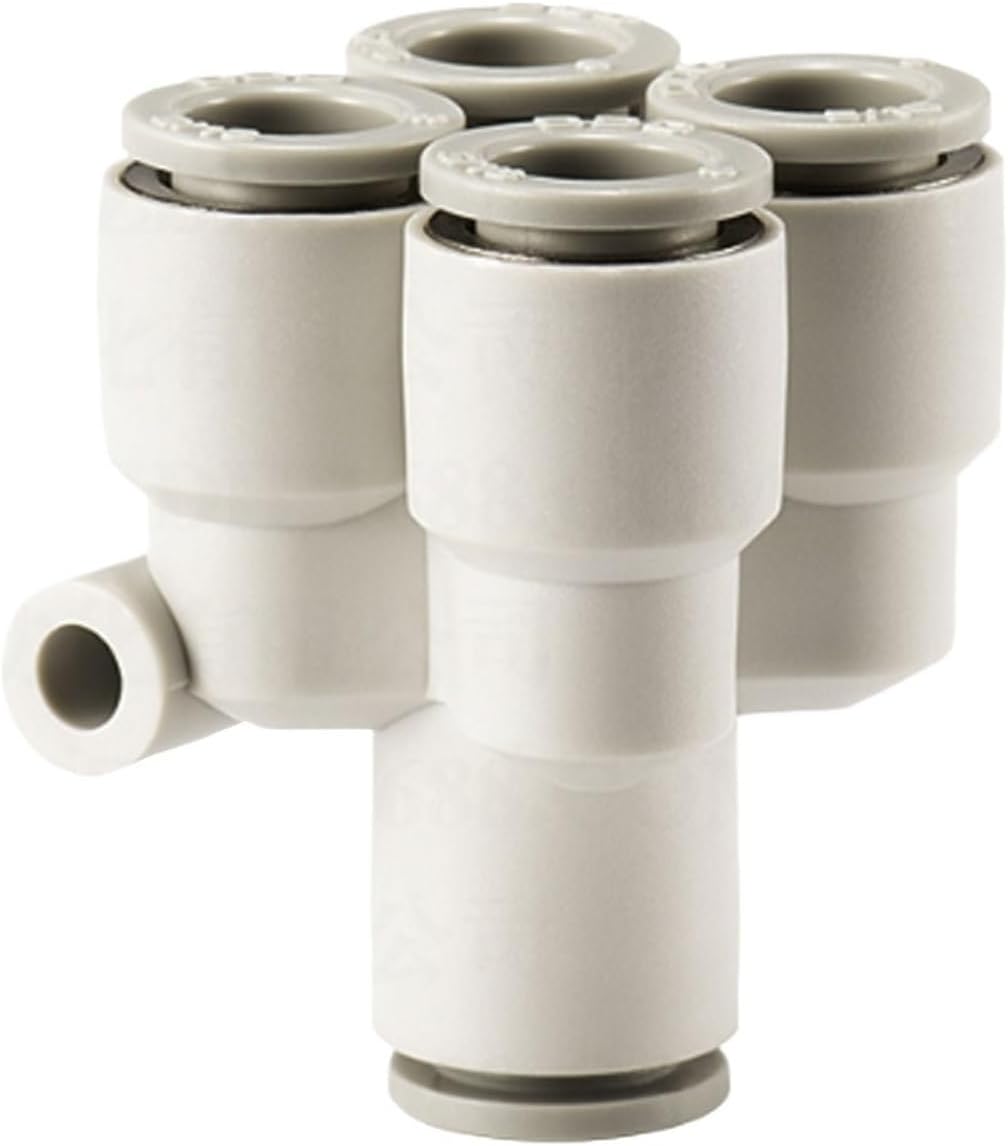 5PCS KQ2UD4/6/8/10mm plastic push-in accessories, five-way Y-type quick connection, push-in connector,Pneumatic connector(KQ2UD06-00)