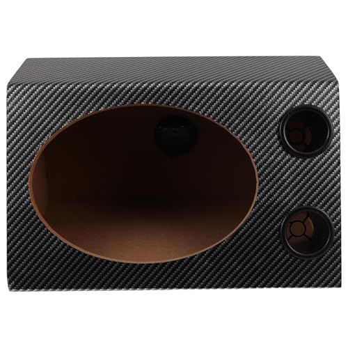 Garneck Caja Trapezoidal para Altavoces de Coche Revestimiento PVC Gabinete de Madera para Subwoofer Compatible Vehículos Aislamiento de Ruido y Optimización Acústica Profesional