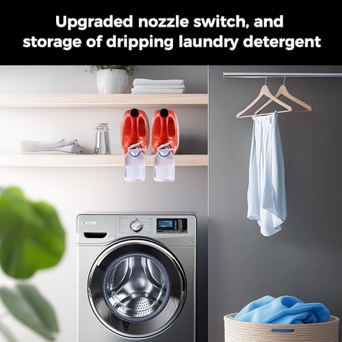 2-Pack-Laundry-Detergent-Dispenser-Cup-Holder-Nozzle-Force-Saving-Switch-Soap-DispenserDrip-Catcher-for-Laundry-Room-Organization-and-Storage