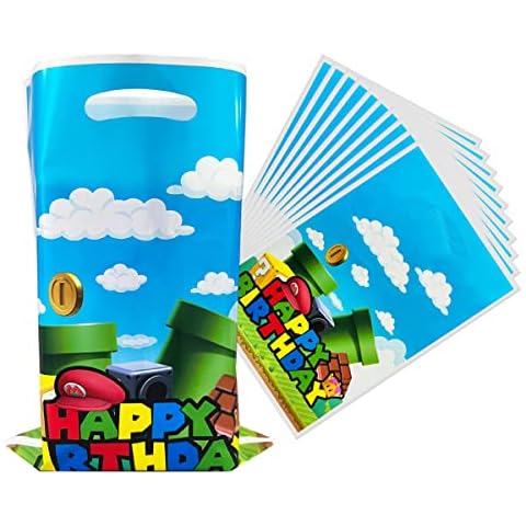 OULUN 30Pcs Super Bros Party Gift Bags,Cartoon Game Party Candy Bags,Girl and Boy Birthday Party Supplies Decorates Cover