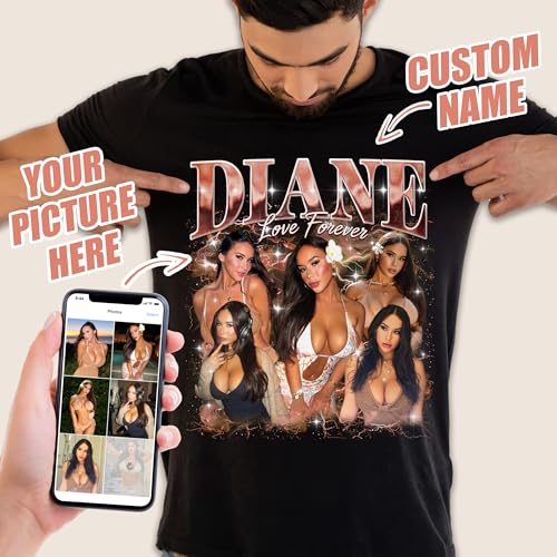 H-DEWALL Customized T Shirts Personalized Gifts for Boyfriend Gift Ideas Custom Bootleg Birthday Gifts for Men Graphic Tees2