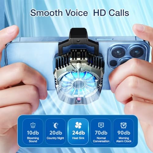 Image of BKN X20 Phone Cooler for Gaming, Universal Phone Cooling Fan -3 with Two Cooling Modes, Mobile Phone Radiator for iPhone and Android Smartphones from 4.5 to 7in for Live Streaming, Gaming, Vlog