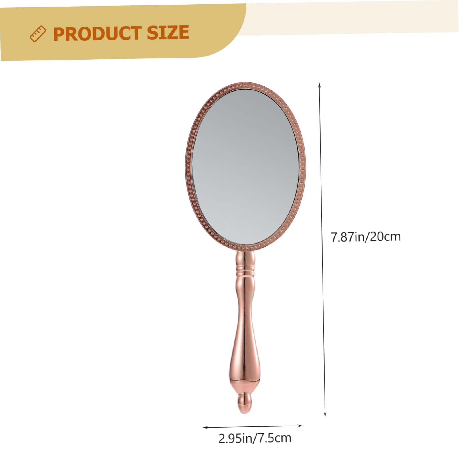 CALLARON Retro Handheld Makeup Mirror Portable Compact Design for Travel Lightweight High Definition Reflection Present for Women of All Ages