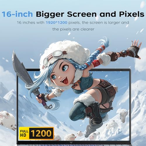 Image of MALLRACE Gaming Laptop,Ryzen R2544 Business Laptop Computer(Beat AMD Ryzen 5 3500U,up to 3.7GHz) 16GB DDR4 512GB SSD Window 11 Laptop with Webcam,Type-C,54.72Wh Battery,Numeric KB,Gray