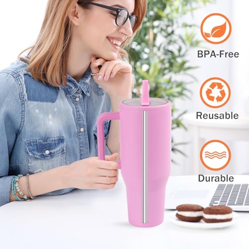 Image of LUCKINEE 6pcs Replacement Straws for HydroJug Traveler Bottle 40oz | 8.27 Inch Long Reusable Straws, Metal Drinking Straws for HydroJug Bottle, with 2Pcs Cleaning Brushes, BPA Free