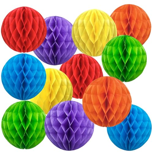 prxififeq Rainbow Paper Honeycomb Balls,6 and...