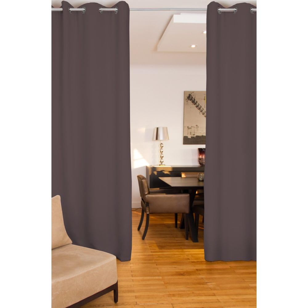 Moondream DecibelControl™ 4in1 Tenda acustica per la separazione di ambienti | Termica | Oscurante | Isolante | Tecnologia brevettata | Fabbricato in UE | Occhiello | Grigio MC7305 | 140L x 250A cm