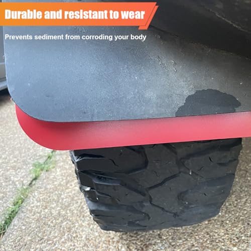 Image of ZIMISI 4PCS Universal Car Mud Flaps, Bendable Splash Guards with Fastener Rivet Clips, Flexible Truck Front & Rear Mudguard, Car Exterior Dirty Fenders Accessories for Pickup, SUV (Black)