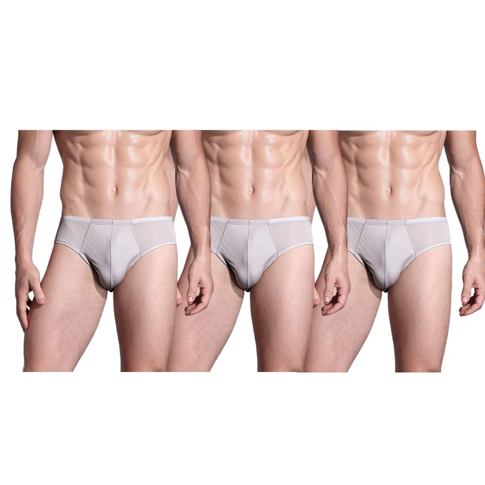 Joyunii Men Briefs 100% Silk Slip Underpants Knickers Underwear Silky Super Soft