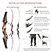 oubert 60inch Black Hunter Takedown Longbow 20-60lbs Right Hand Hunting Bow and Arrow for Adults Wooden Riser Bow with String Silencers and Stringer Tool for Archery Hunting Target Practice (25LBS)