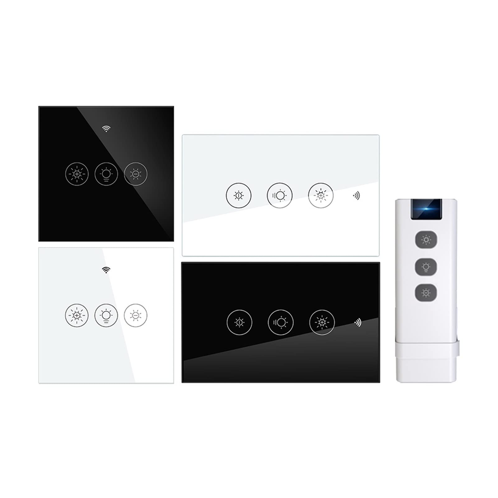 Interruptor Inteligente WiFi Interruptor de atenuación de luz Inteligente 2/3Way Muilti-Control Smart Control Work Smart Light Switch (Color : 4 Tamaño : W) (6 W)